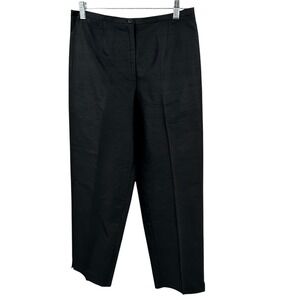 Canvasbacks Black 100% Silk Dress Pants Women 8 Tailored Pleated Vintage USA